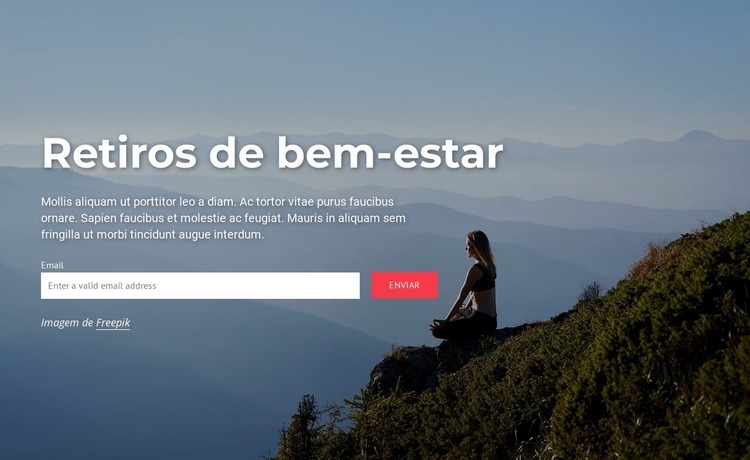 Retiros de bem-estar Construtor de sites HTML