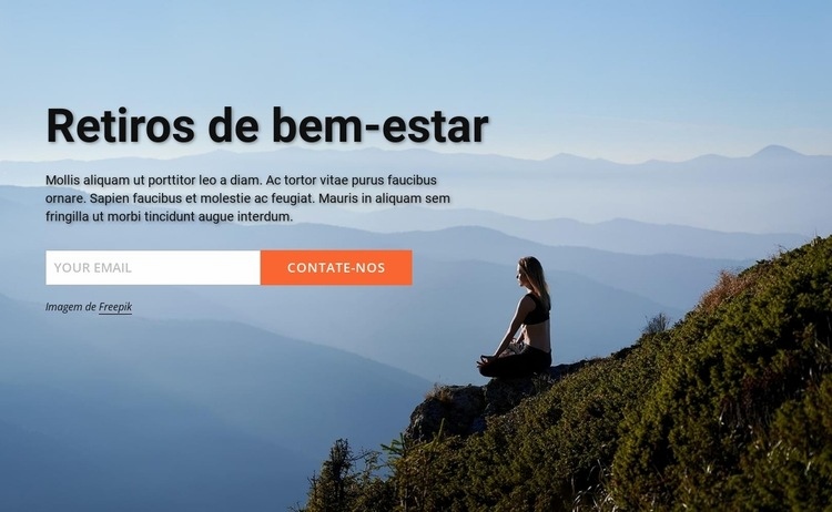 Retiros de bem-estar Landing Page