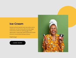 Dairy-Based Ice Cream - Responsive HTML5 Template