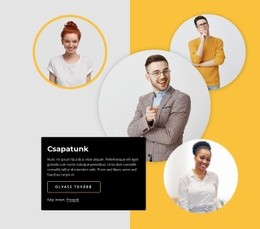 Csapatunk Blokktervezés – Reszponzív WordPress Téma