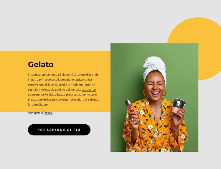 Gelato a base di latticini Costruttore di siti web HTML