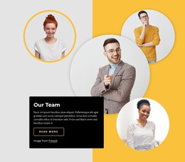 Our Team Block Designs - Web Page Mockup Template