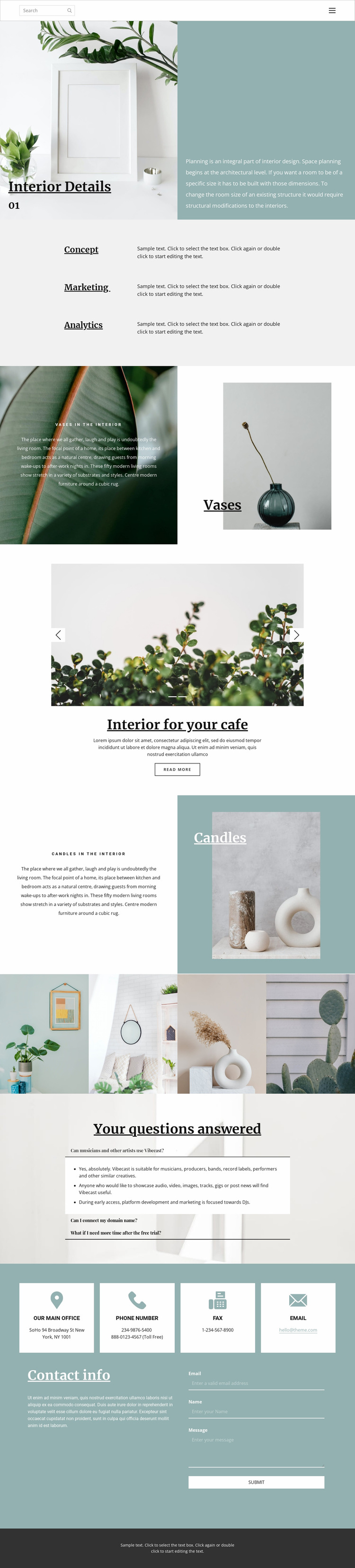 Help in organizing the space at home Website Builder Templates