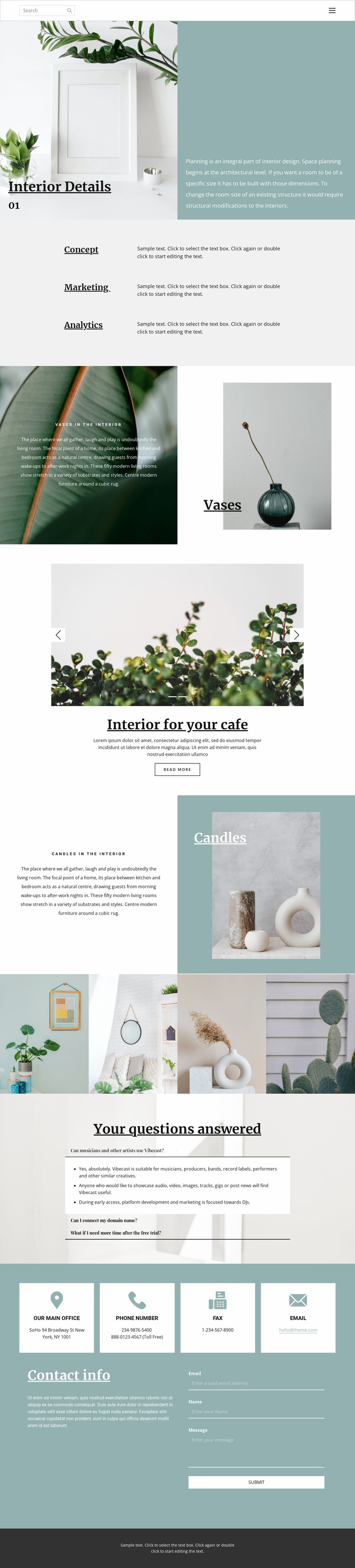 Help in organizing the space at home Website Template