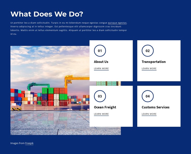 Shipping business CSS Template