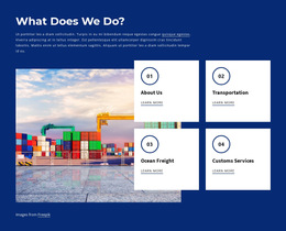 Shipping Business - HTML Site Builder