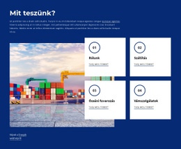 Szállítási Üzlet HTML CSS Webhelysablon