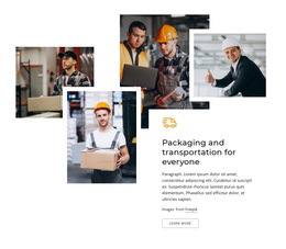 Packaging And Transportation For Everyone Template HTML CSS Responsive