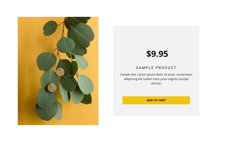 Eco-style earrings CSS Template