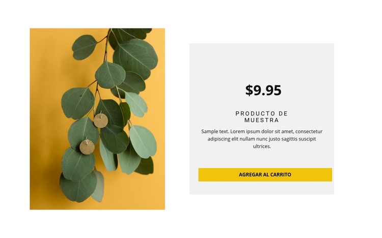 Pendientes de estilo ecológico Diseño de páginas web