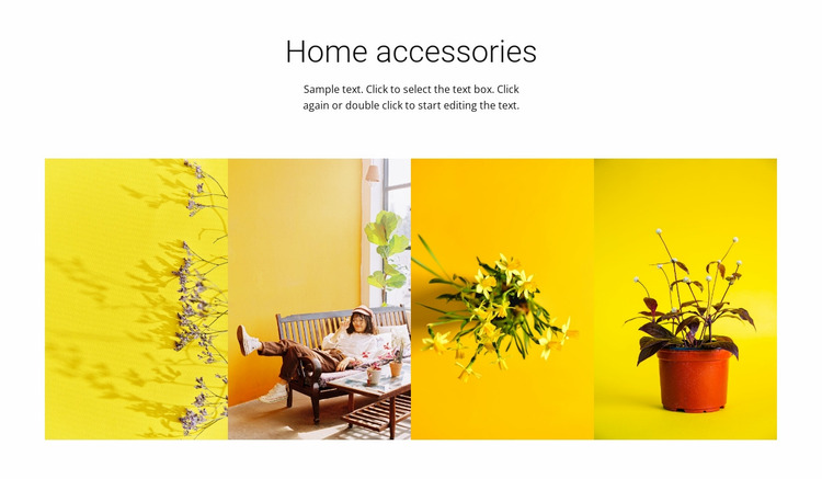 Home and garden accessories Website Mockup
