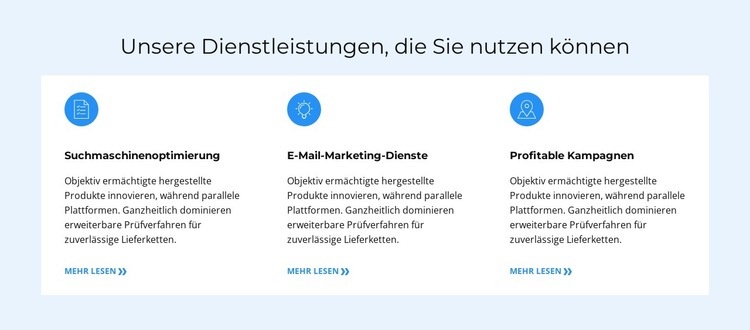 Anti-Krisen-Plan Website Builder-Vorlagen