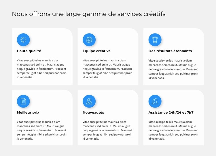 Création de plan marketing Créateur de site Web HTML