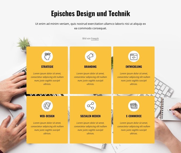 Episches Design Website design
