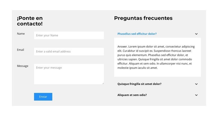 Proyecto de negocio Plantillas de creación de sitios web