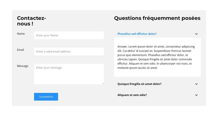 Projet d'entreprise Modèle CSS