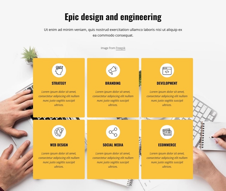 Epic design One Page Template