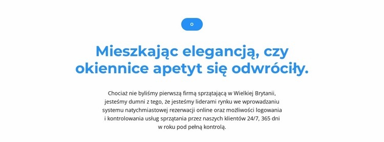 Przycisk i dwa teksty Makieta strony internetowej