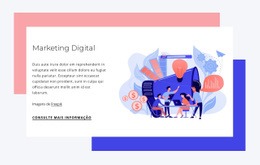 Maquete De Site Premium Para Marketing Digital