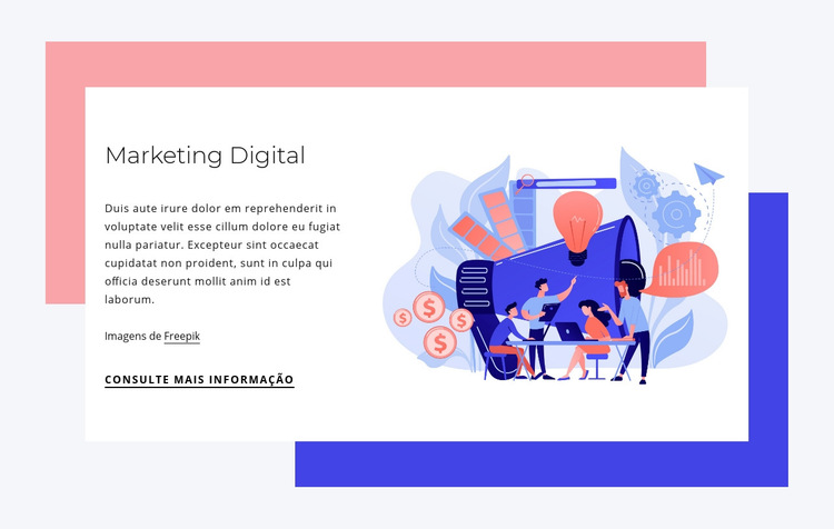Marketing digital Modelo de site