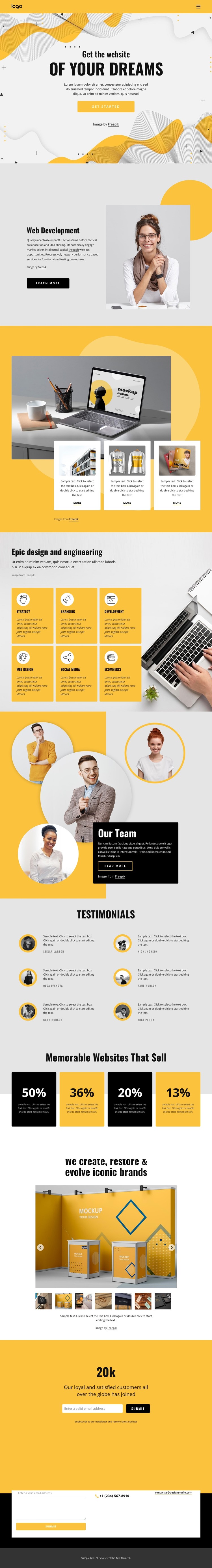 We help brands build memorable websites CSS Template