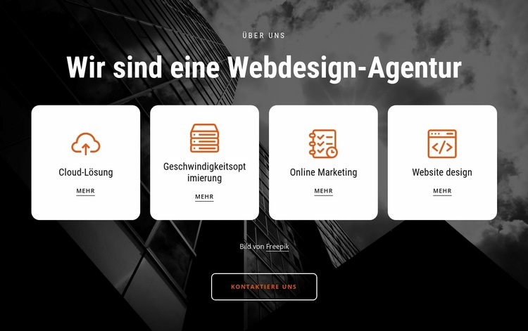 Kundenspezifische Webdesign-Dienstleistungen Website Builder-Vorlagen