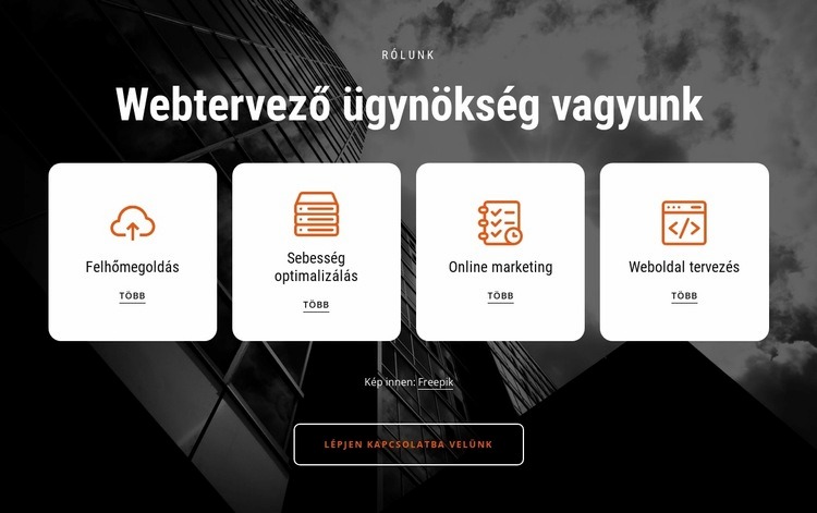 Egyedi web design szolgáltatások CSS sablon