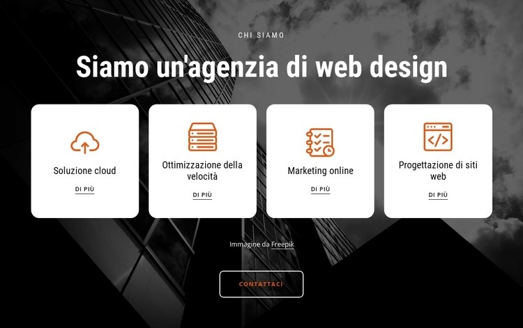 Servizi di web design personalizzati Mockup del sito web