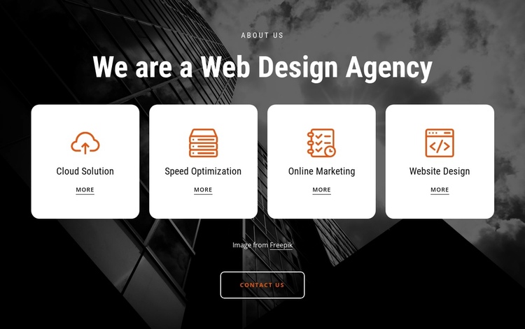 Custom web design services One Page Template