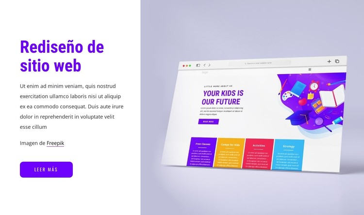 Rediseño del sitio web Plantilla CSS