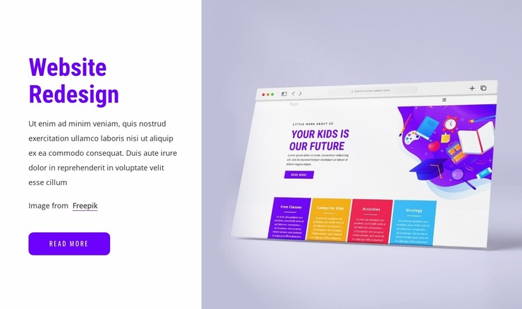 Website redesign Html Website Builder