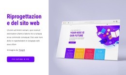 Riprogettazione Del Sito Web - Modello Di Wireframe