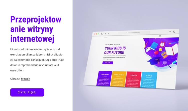 Redesign strony internetowej Motyw WordPress