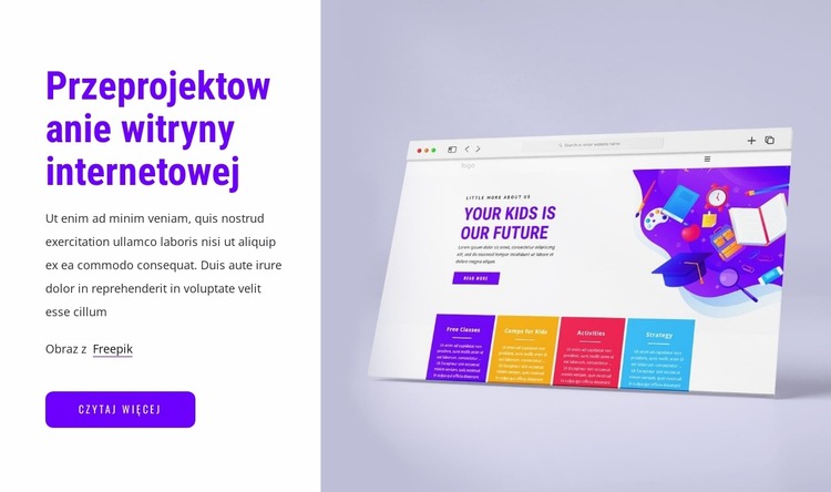 Redesign strony internetowej Szablon Joomla