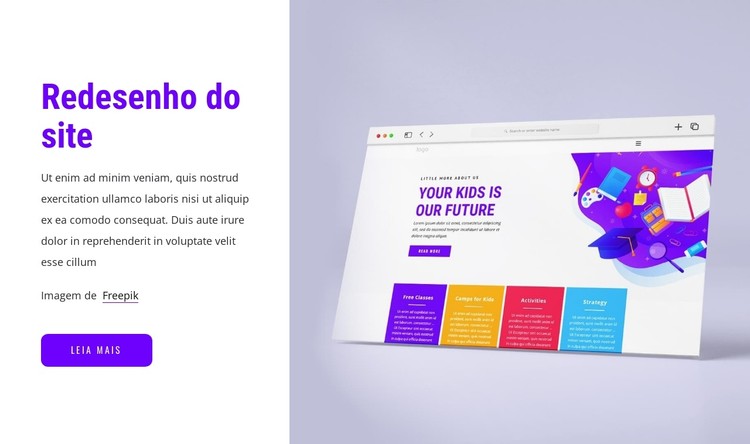 Redesenho do site Template CSS