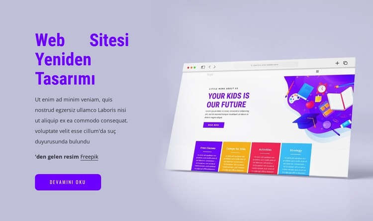 Web sitesi yeniden tasarımı CSS Şablonu