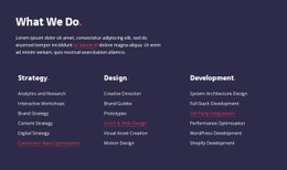 Strategy, Web Design And Development Premium Template