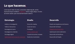 Estrategia, Diseño Y Desarrollo Web - Plantillas De Sitios Web