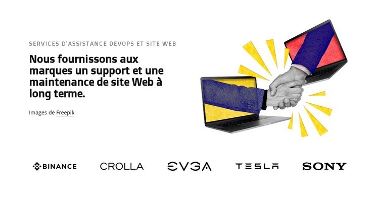 Bienvenue au support de la marque Conception de site Web