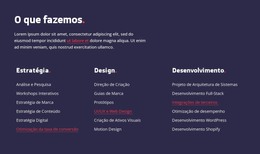 HTML Da Página Para Estratégia, Web Design E Desenvolvimento