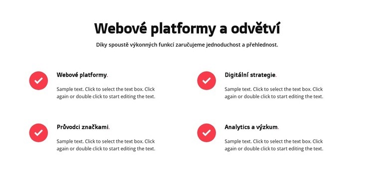 Webové platformy Šablona webové stránky
