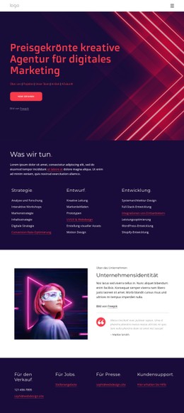 Agentur Für Kreatives Marketing CSS-Layoutvorlage