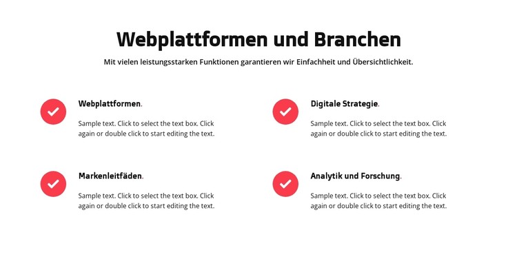 Webplattformen CSS-Vorlage