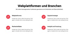 Webplattformen - Vollständig Responsive Vorlage
