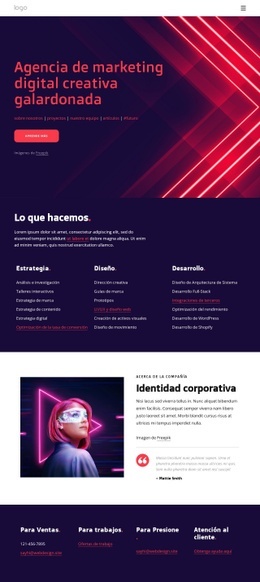 Creador De Sitios Web Exclusivo Para Agencia De Marketing Creativo