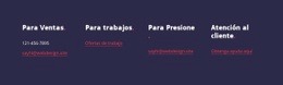 Plantilla Web Adaptable Para Contactos Para Ventas