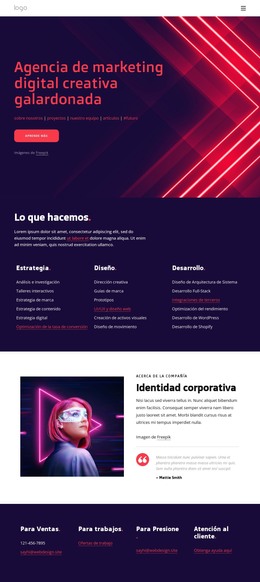 Plantilla CSS Para Agencia De Marketing Creativo