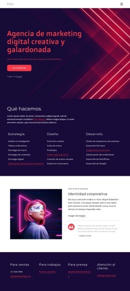 Agencia De Marketing Creativo Plantillas Html5 Responsivas Gratuitas