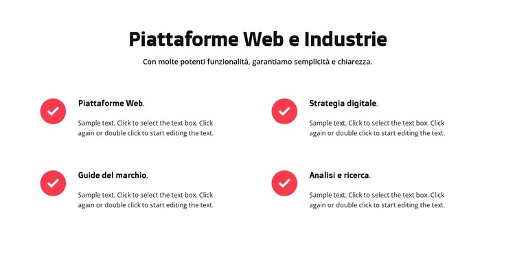 Piattaforme web Modello HTML