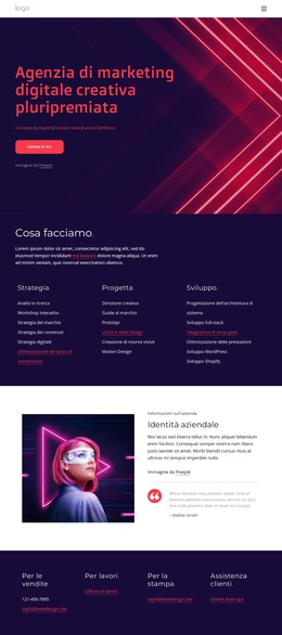 Funzionalità Di Layout Per Agenzia Di Marketing Creativo